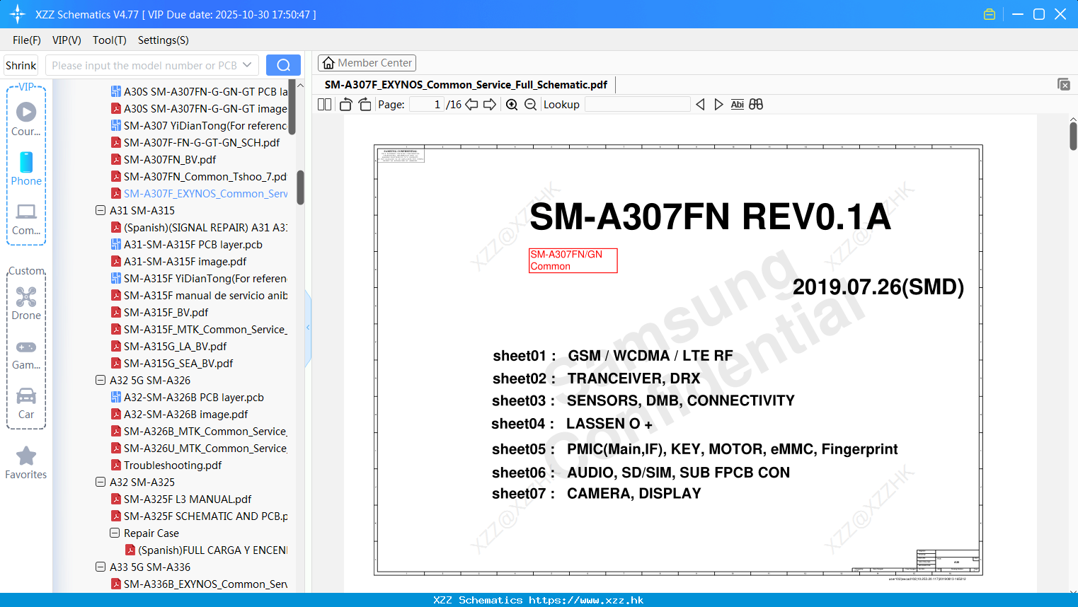 Samsung SM-A307F_EXYNOS_Common_Service_Full_Schematic